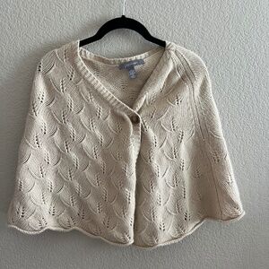 Wool blend cream cape